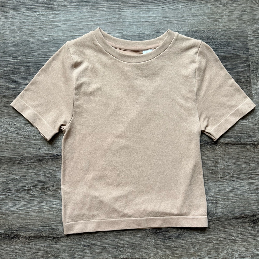 a new day Tan Short Sleeve Tee